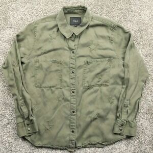 Rails shirt Button Down Shirt Women's Medium Star Embroidered linen pear snap